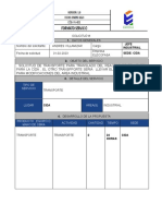 Formato Orden de Servicio Trnapsote Reactor Efluentes