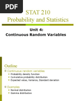 Unit 4 - Continuous Random Variables