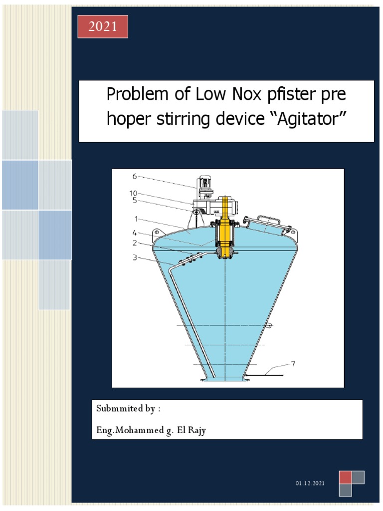 Low NOx Issues in Hopper Agitator | PDF | Gear | Bearing (Mechanical)
