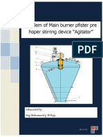 Problem of Main Burner Pfister Pre Hoper Stirring Device "Agitator"