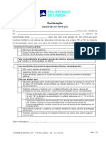 Declaração de Aquisição de Serviços - Modelo IPL