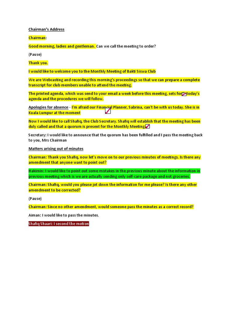 Sample Of Mock Call Script