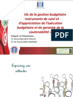 Les Outils de La Gestion Budgétaire Instruments de Suivi Et D'appréciation de L'exécution Budgétaire Et de Garantie de La Soutenabilité