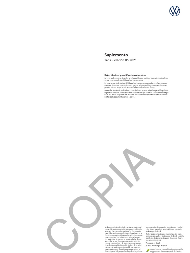 Manual Taos Suplemento Remolque PDF Remolque (Vehículo) Eje