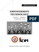 Empowerment Technology SHS - Q1 - Mod2 - Productivity Tools - PRODUCTIVITY TOOLS