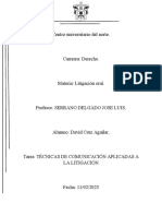 Técnicas de Comunicación Aplicadas A La Litigación