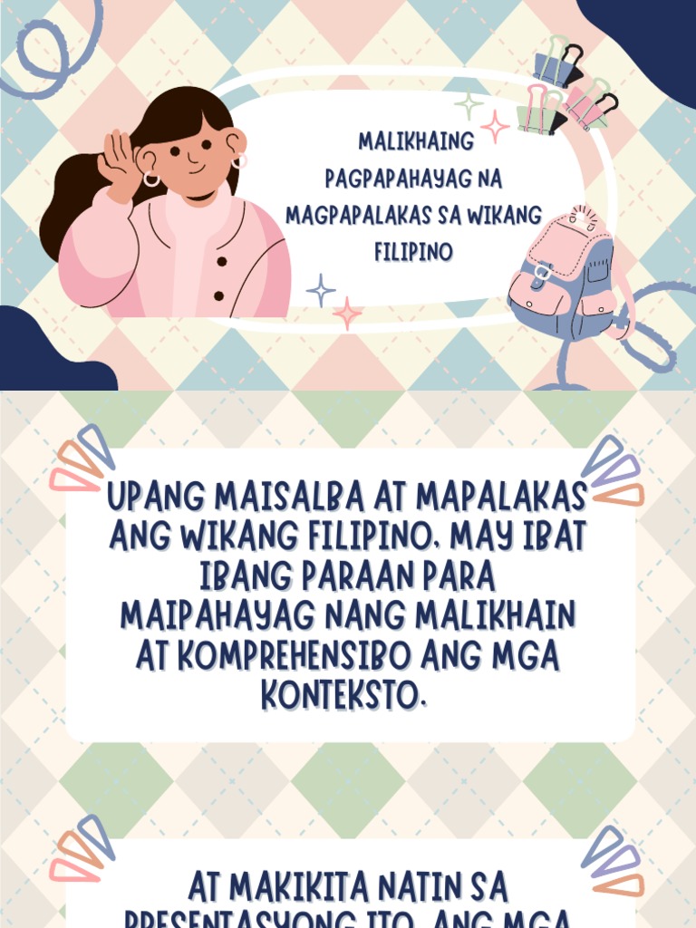 Malikhaing Pagpapahayag Na Magpapalakas Sa Wikang Filipino | PDF