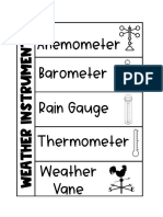 Barometer Rain Gauge Thermometer Anemometer