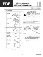 Installation Manual AD-504: I. Accessory Parts