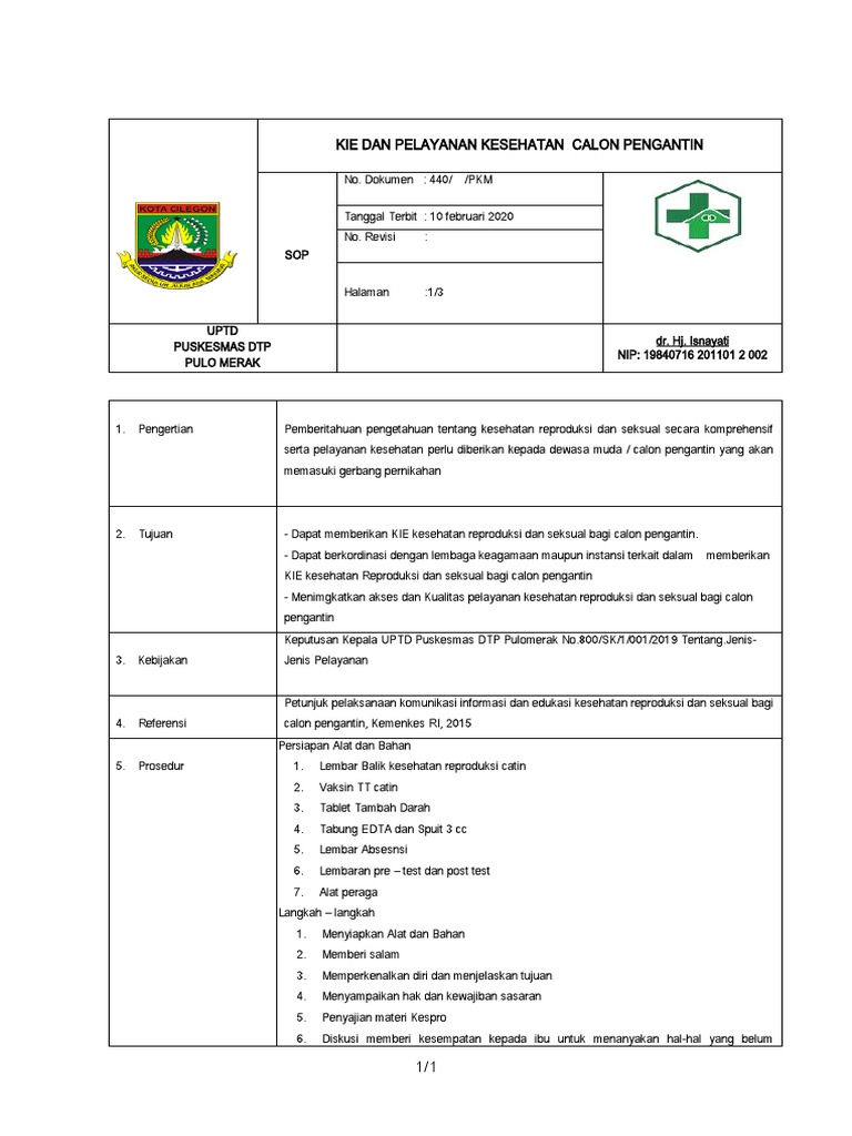 SOP PEMBINAAN CATIN Fix | PDF