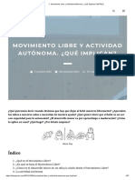 Movimiento Libre y Actividad Autónoma - ¿Qué Implican - (INTRO)
