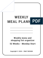 Weekly Planner Interior