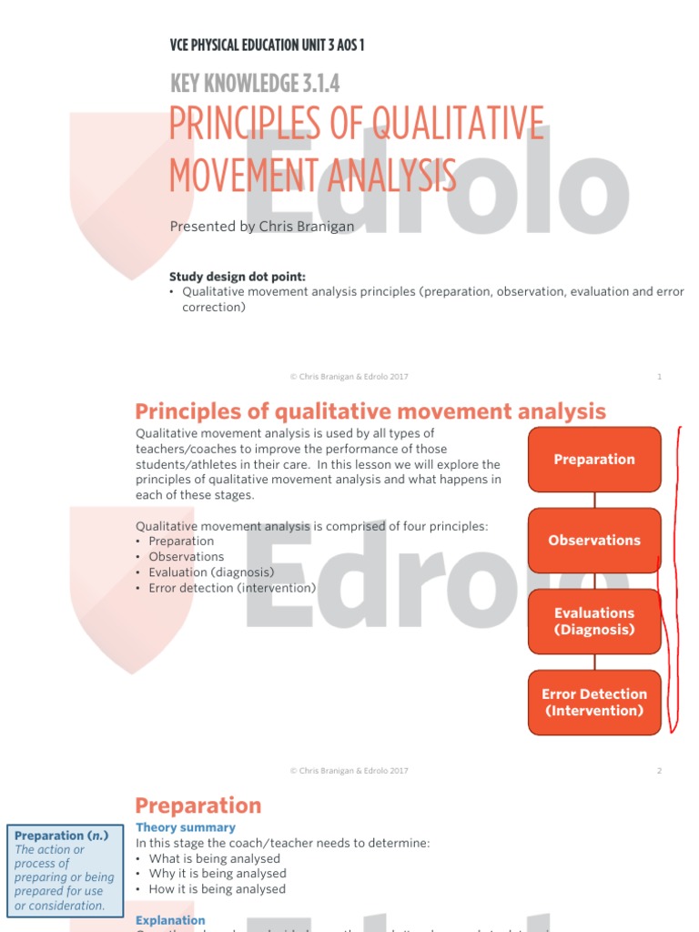 Principles of Qualitative Movement Analysis | PDF | Cognition ...