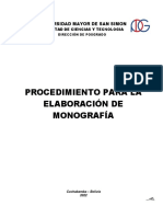 PROCEDIMIENTO MONOGRAFÍA (ES2021) - FCyT