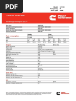 Generator Set Data Sheet: Fuel Consumption