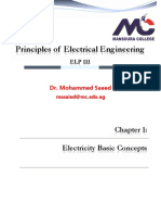 Principles of Electrical Engineering: Dr. Mohammed Saeed