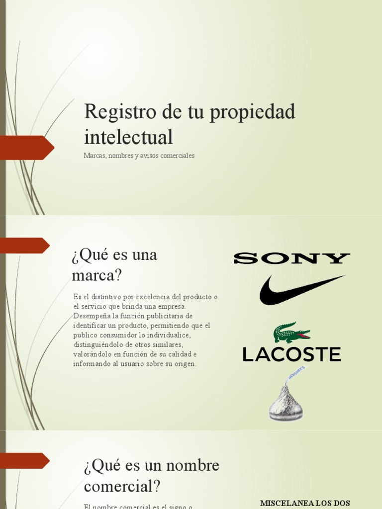 Registro de Tu Propiedad Intelectual | PDF | Marca | Marca comercial