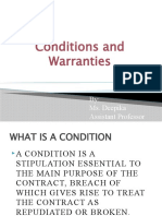 Conditions and Warranties