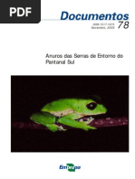 Anuros Das Serras de Entorno Do Pantanal Sul