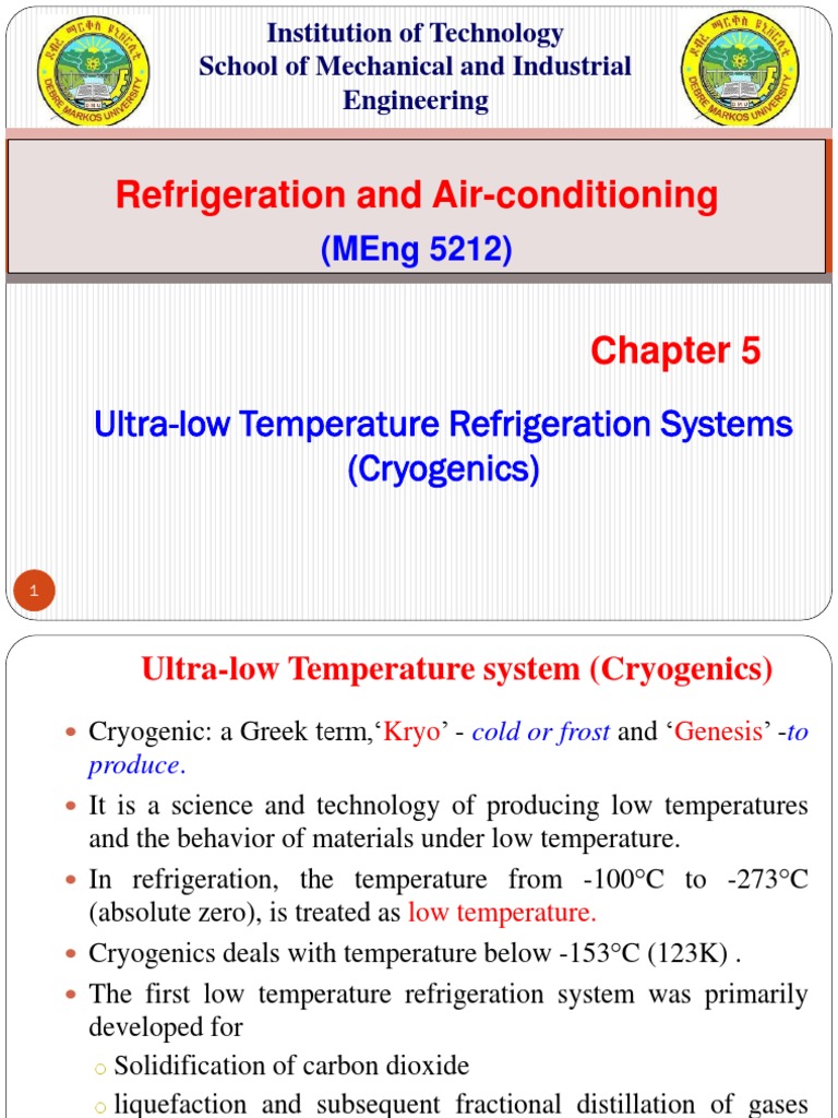 Chapter 5. Ultra Low Temperature Refrigeration Systems PDF Particle