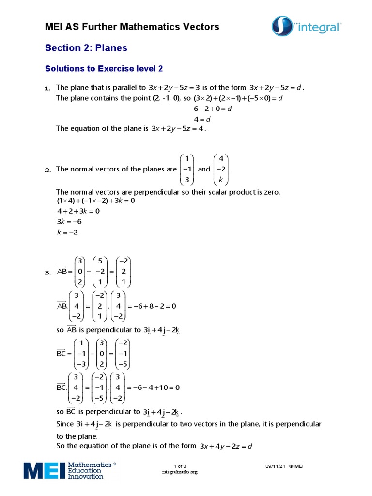 Meifmasv2axw Level2 PDF Plane (Geometry) Differential Geometry