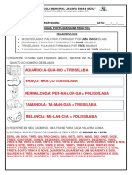 Classificação de Sílabas Margarida