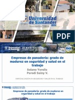 Madurez en seguridad y salud en el trabajo de empresas panificadoras en Valledupar