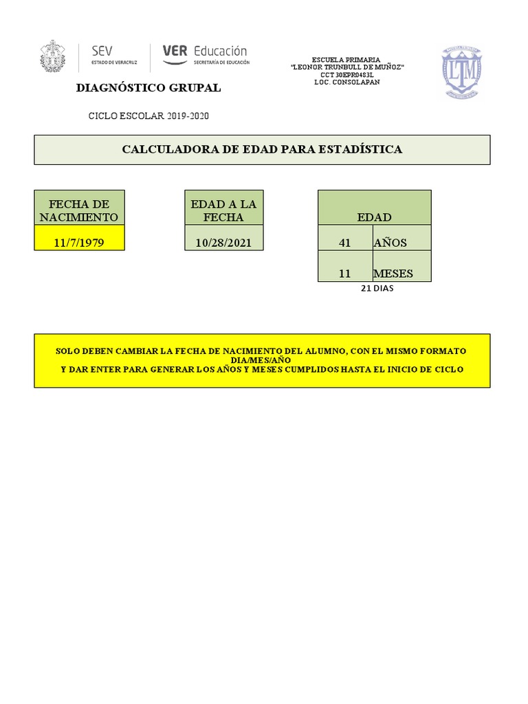 Calculadora de Edad Estadistica | PDF