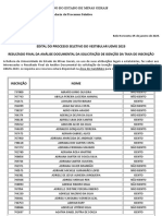 Resultado da análise de isenção da taxa de inscrição do Vestibular UEMG 2023