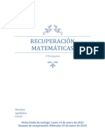 Recuperación Matemáticas 1 T