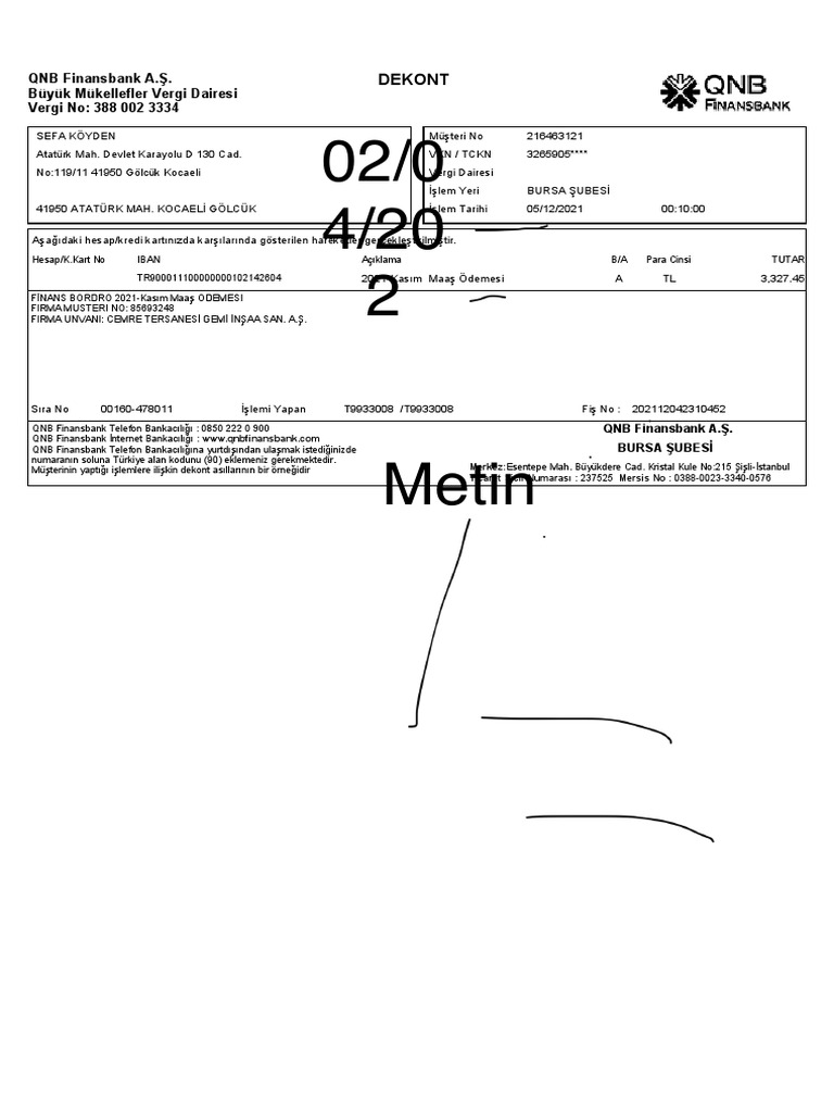 Dekont | PDF