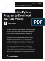 How To Build A Python Program To Download YouTube Videos
