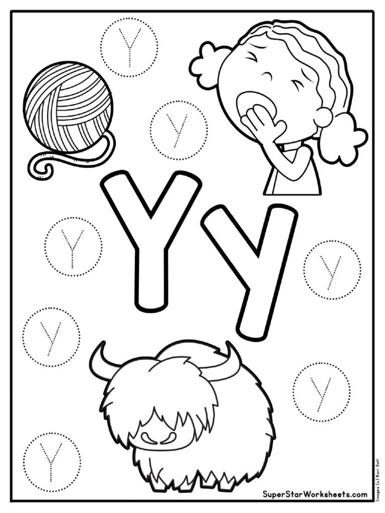 Preschool Letter YWorksheet PDF