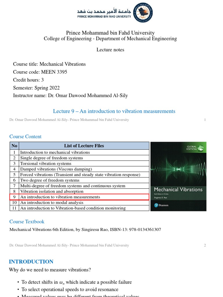 9 - Vibration - F22-An Introduction To Vibration Measurements | PDF ...
