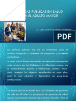 Políticas públicas en salud para adultos mayores