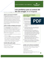 Peripheral Nerve Block For Pain Control After Surgery in The Hospital Fact Sheet Spanish