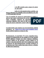 Claro abre 200 vacantes asesores