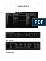 MCA Assignment on Database Tables