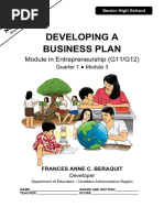 Entrep11 12 Q1mod3 Developing A Business Plan Beraquit Bgo v1