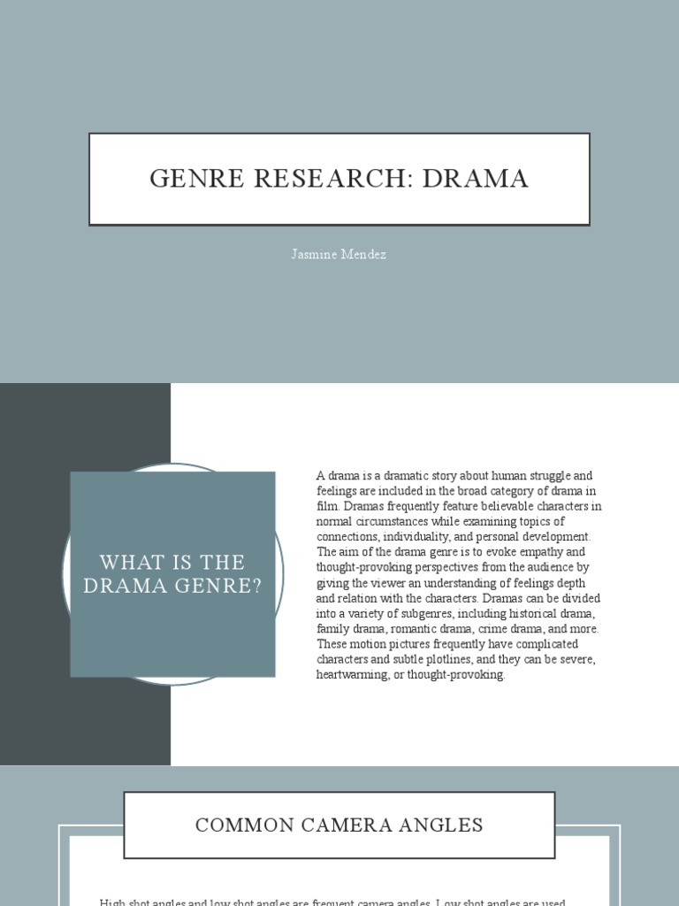 Genre Research: Drama | PDF | Genre | Actor