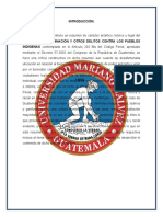 Análisis del delito de discriminación y otros delitos contra los pueblos indígenas en Guatemala