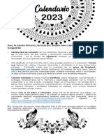 Calendario 2023 Con Mandalas