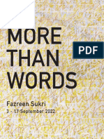 More Than Words by Fazreen Sukri 3 17 Sep 2022 at G13 Project Room Catalogue