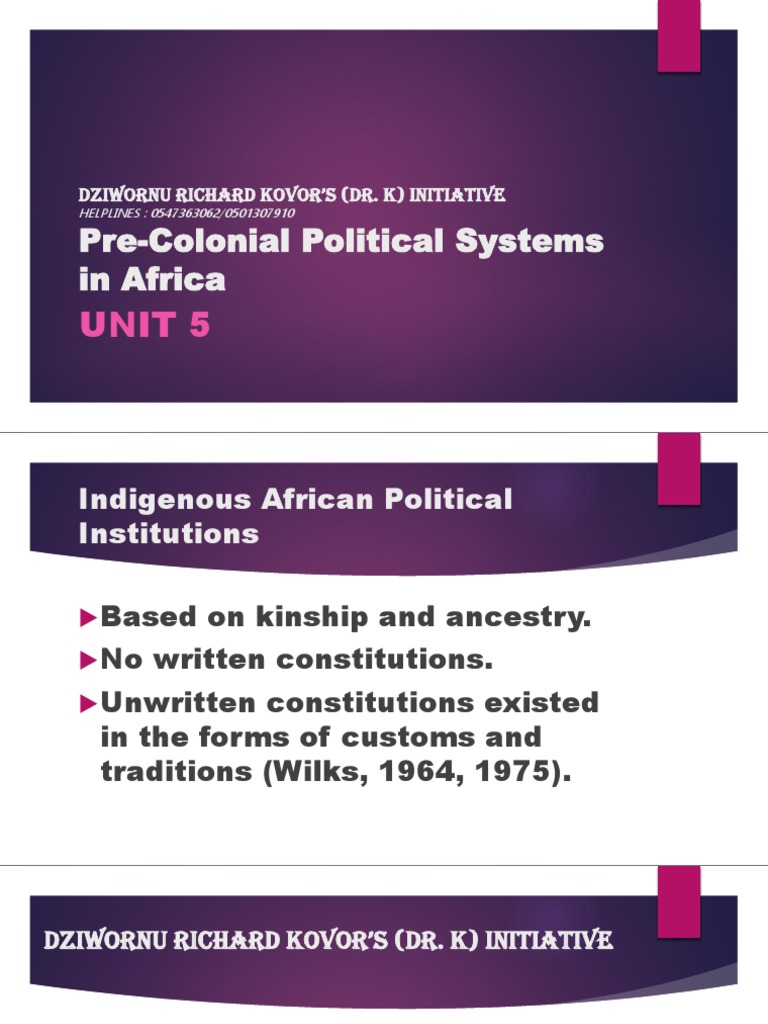 Pre-Colonial African Political Systems | PDF | Africa | Government