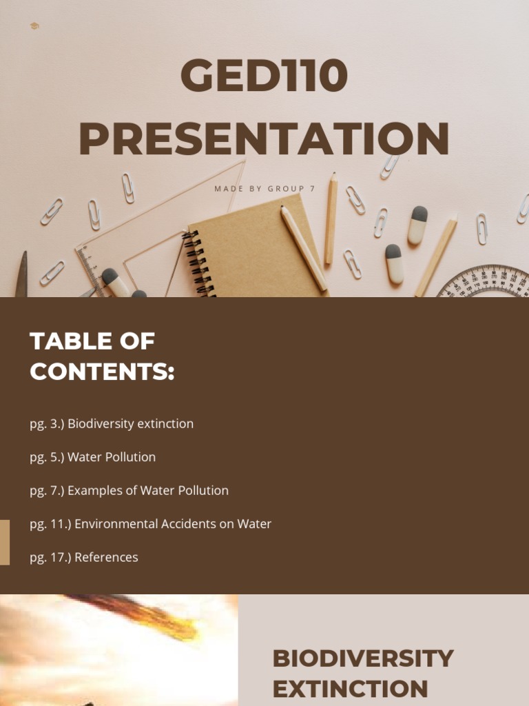 Biodiversity Extinction PDF Water Pollution Biodiversity