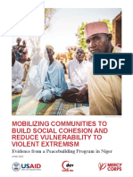 Improving Social Cohesion to Reduce Vulnerability to Violent Extremism
