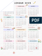 White Pastel Cute Abstract Annual 2023 Calendar Planner