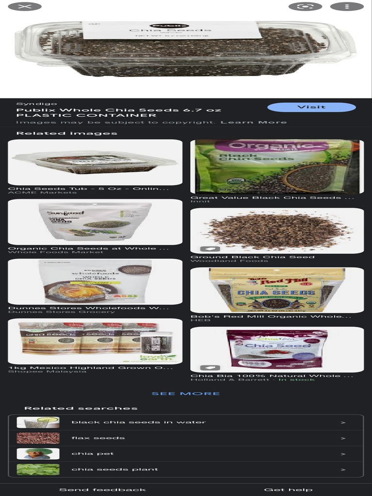 Ground Chia Seeds Publix Google Search PDF
