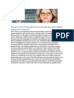 How Can Current Risk and Political Risk Be Minimized When One Is Making A Foreign Direct Investment?