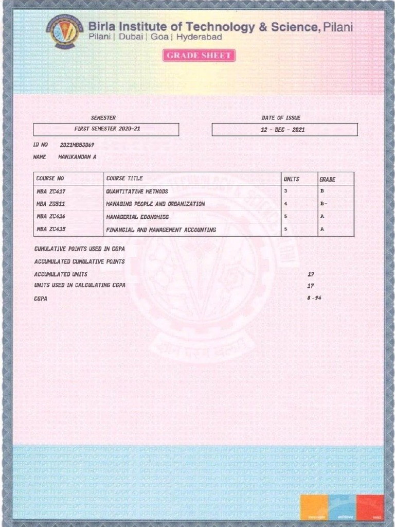 Marksheet | PDF